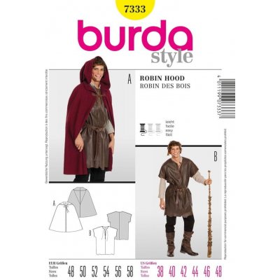 Burda Střih Burda 7333 - Kostým Robin Hood – Zbozi.Blesk.cz