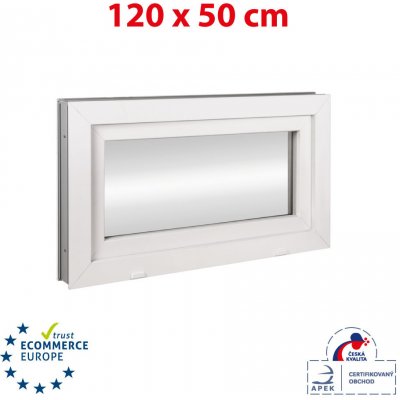 Okna Hned Plastové okno 1200 x 500 mm bílé sklopné – HobbyKompas.cz