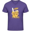 Pánské Tričko Soft-Style V Triko Gildan - Pivní motiv - Na zdraví - Heather Purple