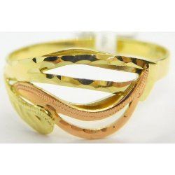 Klenoty Budín Mohutný zlatý prsten s gravírováním 3216002