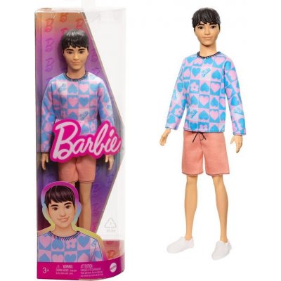 Mattel Barbie Fashionistas Ken s modrým a růžovým svetříkem – Zboží Dáma