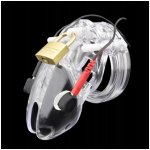 bdsm bondage shop BDSM elektrostimulační pás cudnosti elektro čirý klícka 6,35 cm – Hledejceny.cz