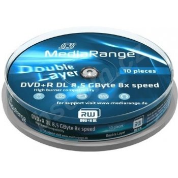 MediaRange DVD+R DL 8.5GB 8x, cakebox 10ks (MR466)