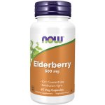 Now Foods Elderberry Bezinka 500 mg 60 rostlinných kapslí – Hledejceny.cz