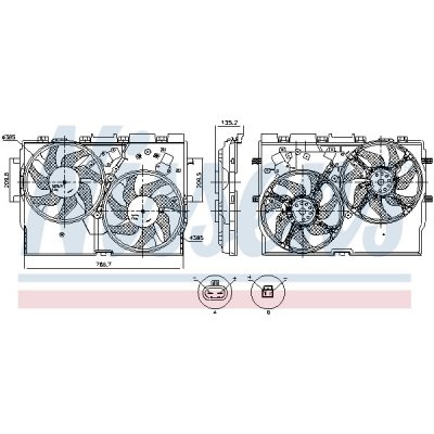 NISSENS Větrák, chlazení motoru 850115