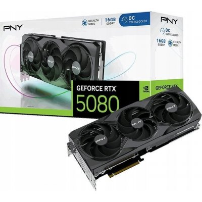PNY GeForce RTX 5080 OC Triple Fan 16GB GDDR7 VCG508016TFXPB1-O – Zboží Mobilmania