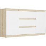 Framire Komoda se zásuvkami a skříňkami Sonoma Mix 140 x 40 x 76 cm Modern R140S3 – Zboží Dáma