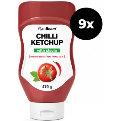 GymBeam Kečup slazený stévií chilli 9 x 470 g – Hledejceny.cz