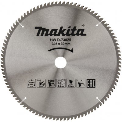 Makita D-73025 Pilový kotouč na hliník a lamino 305 x 30 mm 100 zubů TCT – Zboží Mobilmania