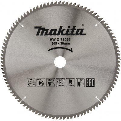Makita D-73025 Pilový kotouč na hliník a lamino 305 x 30 mm 100 zubů TCT – Zboží Dáma