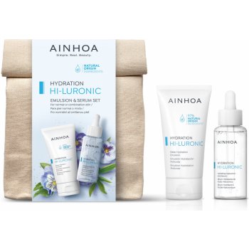 Ainhoa Hi-Luronic Set hydratační emulze pro normální a smíšenou pleť 50 ml + sérum kyseliny hyaluronové 50 ml