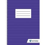 Victoria blok na psaní linkovaný drátěná kroužková vazba A5 70 listů – Hledejceny.cz