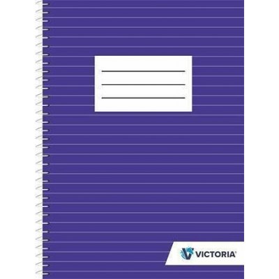 Victoria blok na psaní linkovaný drátěná kroužková vazba A5 70 listů – Hledejceny.cz
