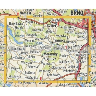 83 Okolí Brna - Ivančicko - nástěnná turistická mapa - Mapa, lamino,  stříbrný hliníkový rám od 1 790 Kč - Heureka.cz