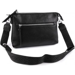 Dámská / dívčí kabelka crossbody s popruhem 28x20 cm černá