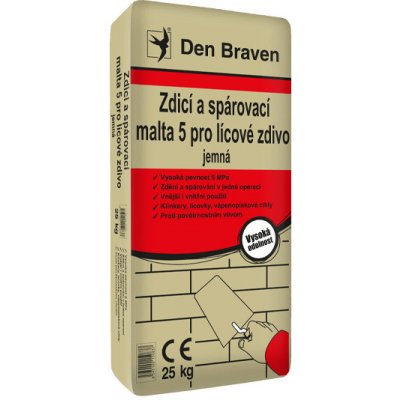 Den Braven Zdicí a spárovací malta 5 pro lícové zdivo 25 kg – Sleviste.cz