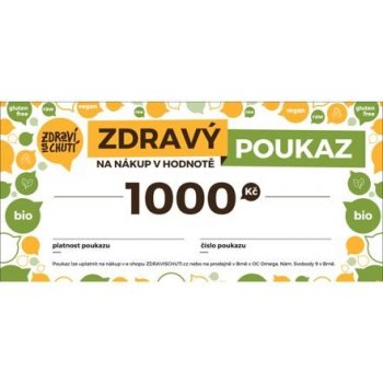 Dárkový poukaz na 1000 Kč Zdraví s chutí