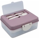 Melii Dvoupatrová krabička na svačinu 1446 ml Luxe růžová béžová – Zbozi.Blesk.cz