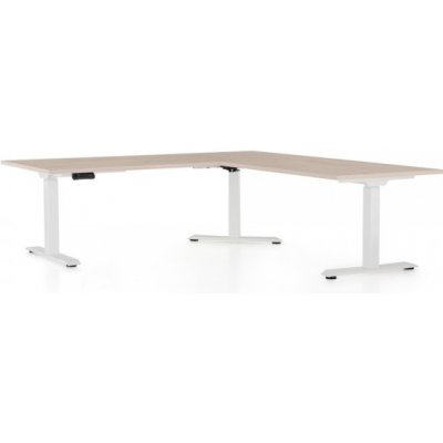 Rauman OfficeTech Angle 180 + 120 cm bílá podnož / dub