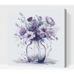 Vymalujsisam.cz Malování podle čísel Fialové květy ve skleněné váze – Zboží Dáma