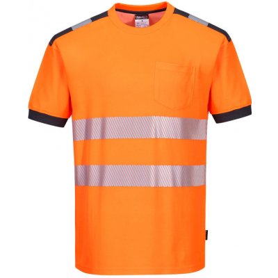 Portwest T181 tričko HiVis PW3 oranžová/šedá L – Zboží Dáma