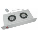 Ventilační jednotka Triton 19" Horizontální 220V/30W, 2U, 2x ventil, termostat, šedá – Hledejceny.cz