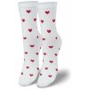Milena ponožky valentýn 0200 Srdce bílá