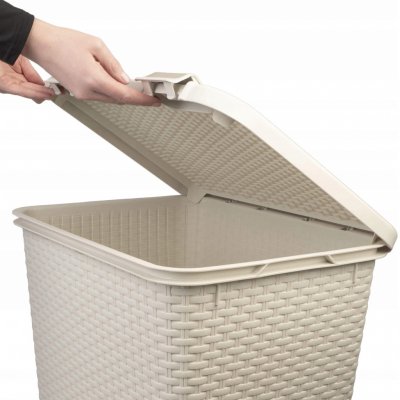 Curver Úložný box Rattan Style 43 l krémová