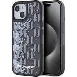 Karl lagerfeld Liquid Glitter Monogram Gradient pro iPhone 15 Black KLHCP15SLKLGKCCK