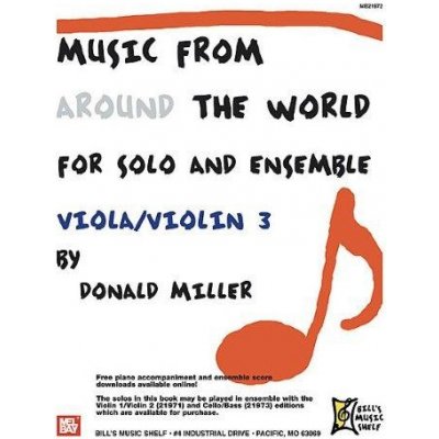 Music From Around The World For Solo & Ensemble Viola Violin noty na violu – Hledejceny.cz