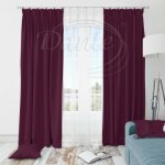Závěs SATINET 12 bordó - 250 x 150 cm – Hledejceny.cz