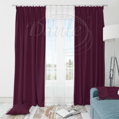 Závěs SATINET 12 bordó - 250 x 150 cm – Hledejceny.cz