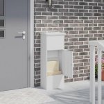 Schránka na balíky s úložištěm Bílá 44,5 x 29 x 110,5 cm Ocel – Hledejceny.cz
