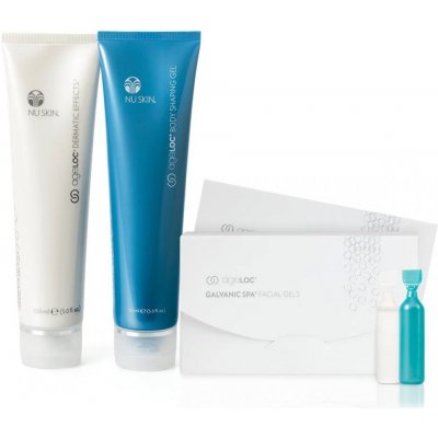 NuSkin ageLOC Face & Body sada 2 x Galvanic Spa Facial Gels 16 x 4 ml + Body Shaping Gel 150 g + Dermatic Effects 150 ml dárková sada – Zboží Mobilmania