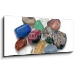 Obraz 1D panorama - 120 x 50 cm - Crystal therapy tumbled stones Křišťálová terapie klesla kameny – Sleviste.cz