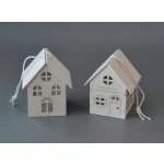 Dřevěná dekorace - Domeček bílý 3D vzor D – Hledejceny.cz