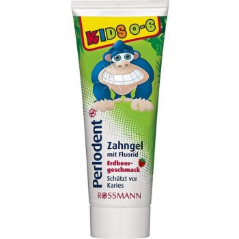 Perlodent dětský zubní gel s příchutí jahod 75 ml