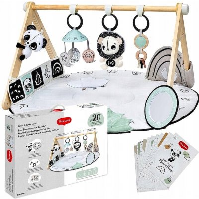 Tiny Love Décor Vzdělávací Podložka s Dřevěným stojanem černo bílá – Zboží Mobilmania