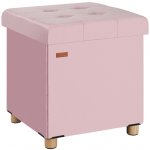 Casaria Mini taburet / stolička s úložným prostorem na nožičkách, růžový, 42 x 38 x 38 cm 109921 – Zboží Dáma