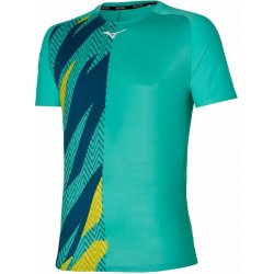 Mizuno Pánské tričko Shadow Graphic Tee Turquoise