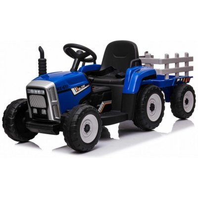 Mamido elektrický traktor s vlečkou T2 modrá