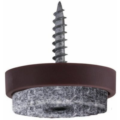Walteco Filcový kluzák s vrutem, průměr 24mm, hnědý, 8 ks , 84975 – HobbyKompas.cz
