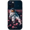 Pouzdro a kryt na mobilní telefon Apple Pouzdro Mobiwear Glossy Apple iPhone 12 Pro - G002G Astronaut v růžích