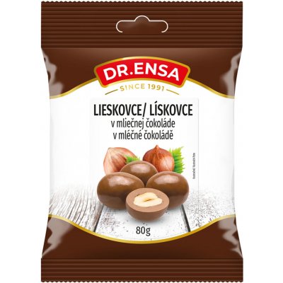 Dr. Ensa lísková jádra v mléčné čokoládě 80 g