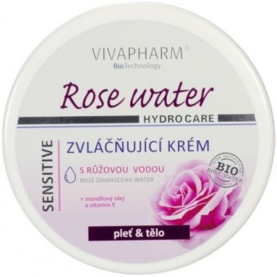 Vivaco Vivapharm Rose Water Zvláčňující krém s růžovou vodou 200 ml – Sleviste.cz