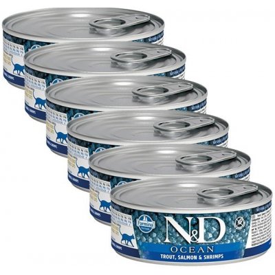N&D cat Trout Salmon & Shrimps 6 x 80 g
