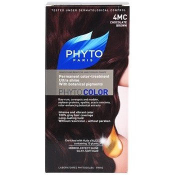 Phyto Color barva na vlasy 4MC Chocolate Brown 4 ks