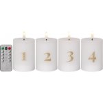 STAR TRADING 4x LED adventní svíčka se zlatými čísly FLAMME ADVENT – Hledejceny.cz