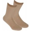 Netlačící dámské žebrované ponožky W.997 CAPPPUCINO
