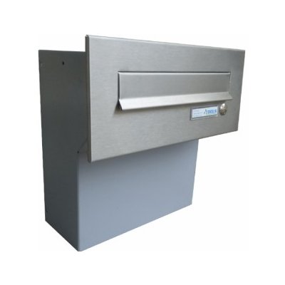 DOLS Poštovní schránka F-04 do sloupku+ čelní deska se zvonkem - KOMPLETNÍ NEREZ – Zbozi.Blesk.cz